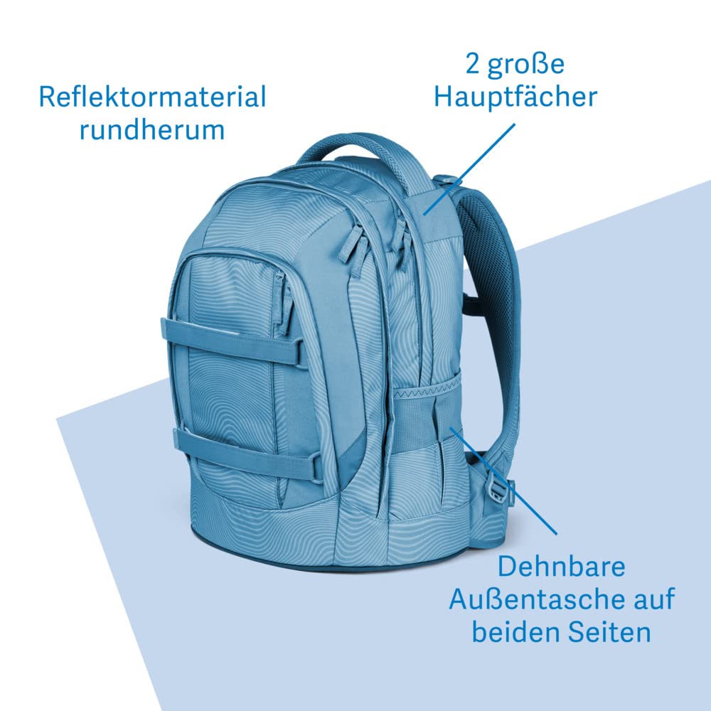 satch pack Schulrucksack ab 5. Klasse ergonomisch 30L Stauraum standfest Organisationstalent