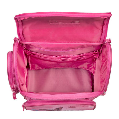 Familando Schulranzen Komplett-Set | Ergonomisch | Mit Schultüte | Butterfly Pink