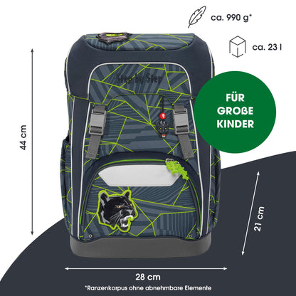 Step by Step GIANT Set „Dark Cat“ 5-teilig | Ergonomisch | Höhenverstellbar | 23L | 1. Klasse