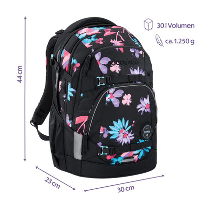 coocazoo Mate Rucksack „Floral Artnight“ | Ergonomisch | Höhenverstellbar | ab 3. Klasse